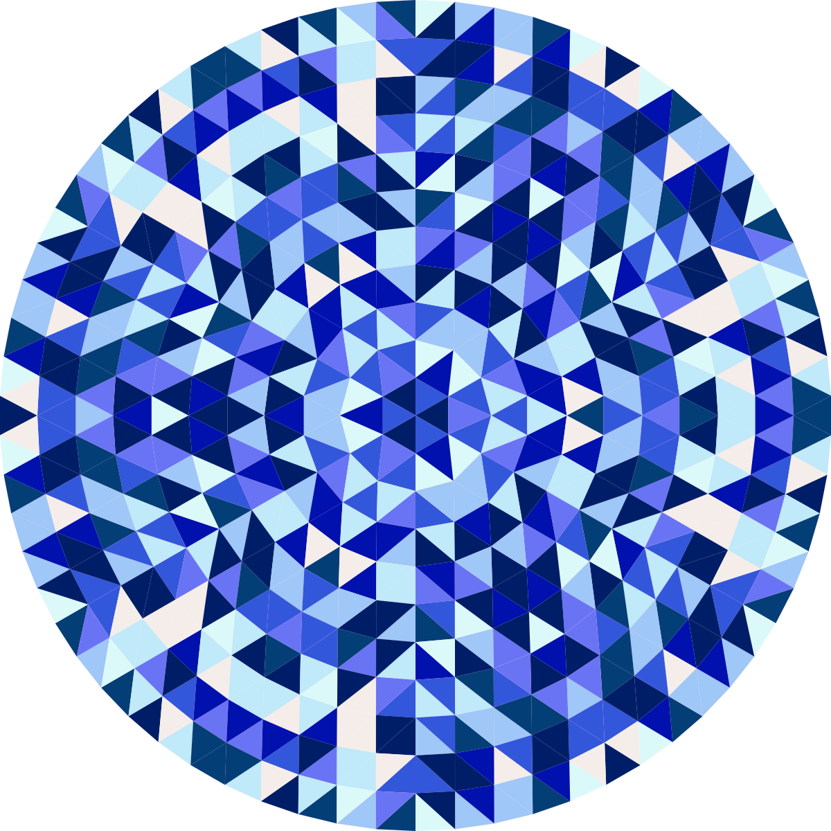 Vinylový koberec s geometrickými tvarmi modrý kruhový vzor - Tenstickers