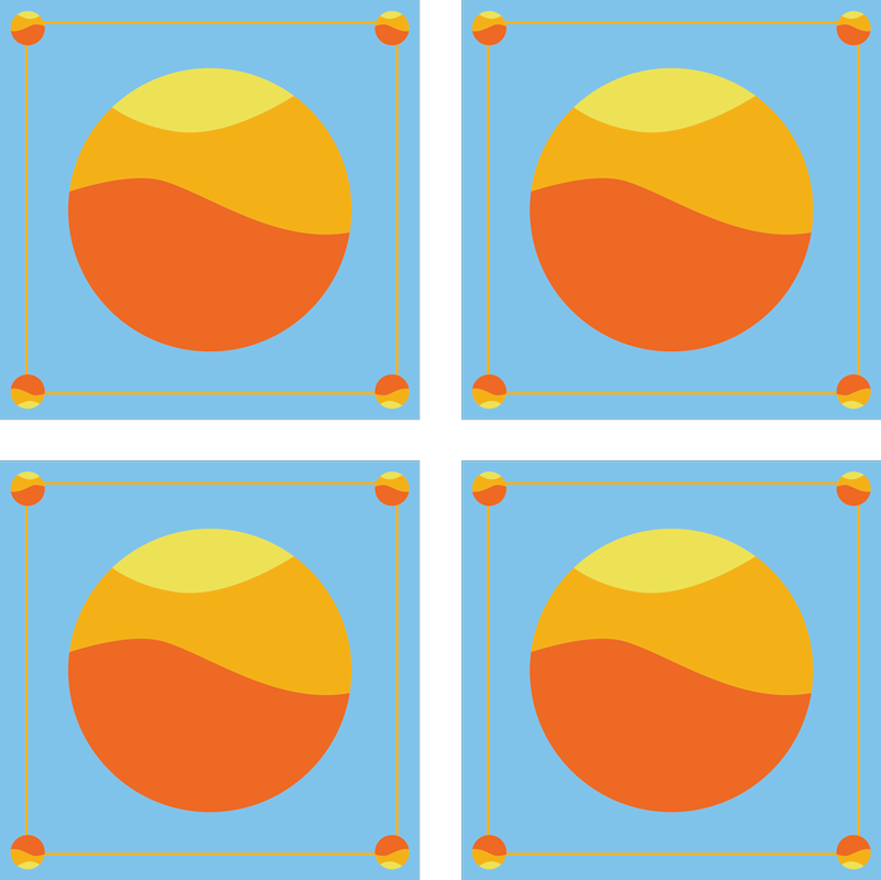 Vinylový koberec s geometrickými tvarmi farebné kruhy - Tenstickers