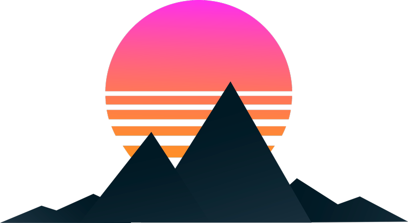 Vinylový koberec s geometrickými tvarmi horský západ slnka - Tenstickers
