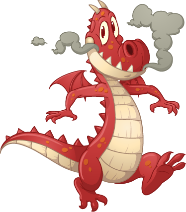 Detský vinylový koberec Červený drak - Tenstickers