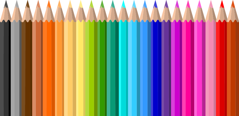 Detský vinylový koberec s farebným okrajom ceruzky - Tenstickers