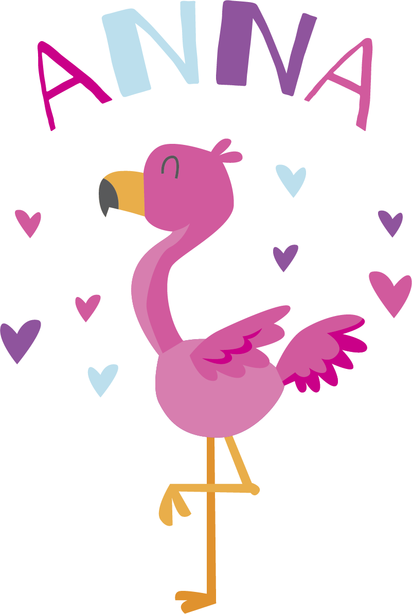 Detský vinylový koberec prispôsobiteľný flamenco - Tenstickers