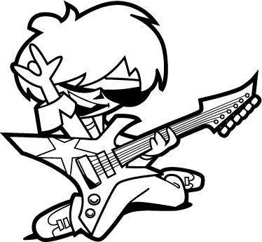 Detský vinylový koberec tínedžer s gitarou - Tenstickers