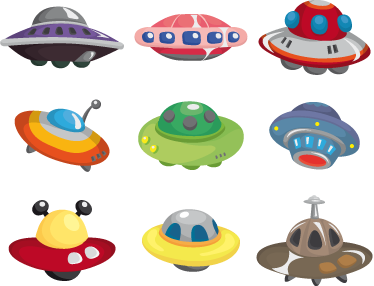 Detský vinylový koberec s motívom ufo - Tenstickers