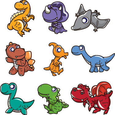 Detský vinylový koberec s detskými dinosaurami - Tenstickers