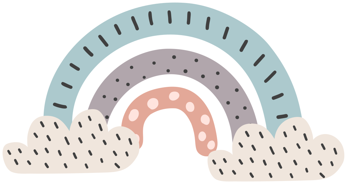 Detský vinylový koberec trojfarebná severská dúha - Tenstickers