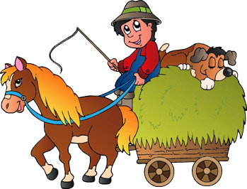 Detský vinylový koberec s hojdacím koníkom a vozíkom - Tenstickers