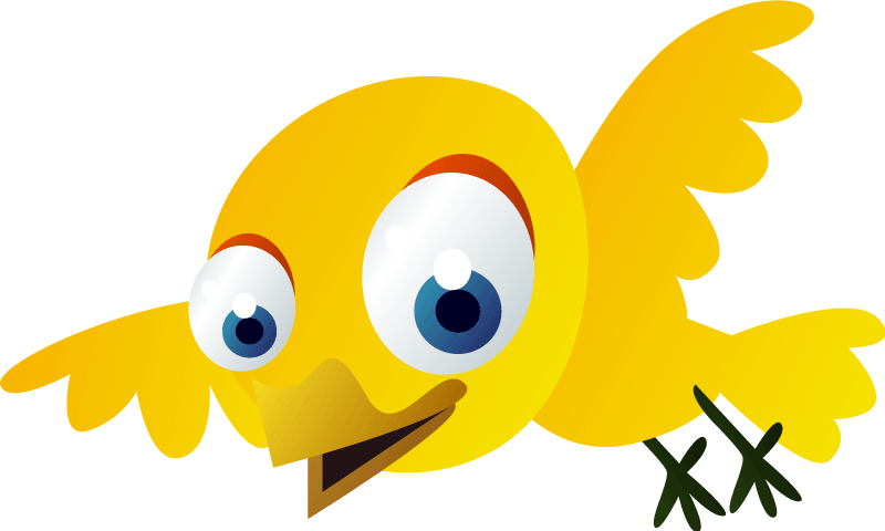 Detský vinylový koberec s lietajúcou žltou vtáčikou - Tenstickers