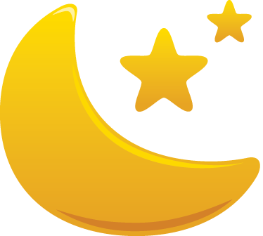 Detský vinylový koberec polmesiac a hviezdy - Tenstickers