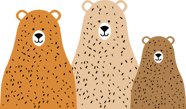 Detský vinylový koberec tri medvedí priatelia - Tenstickers