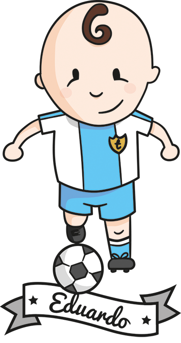Detský vinylový koberec futbalista s menom - Tenstickers