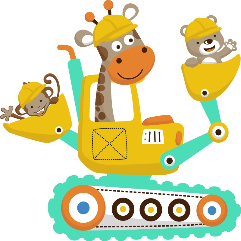Detský vinylový koberec s zvieratkami - Tenstickers