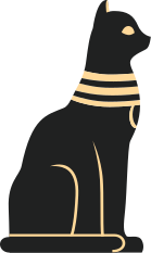 Vinylový koberec do spálne egyptská mačka - Tenstickers