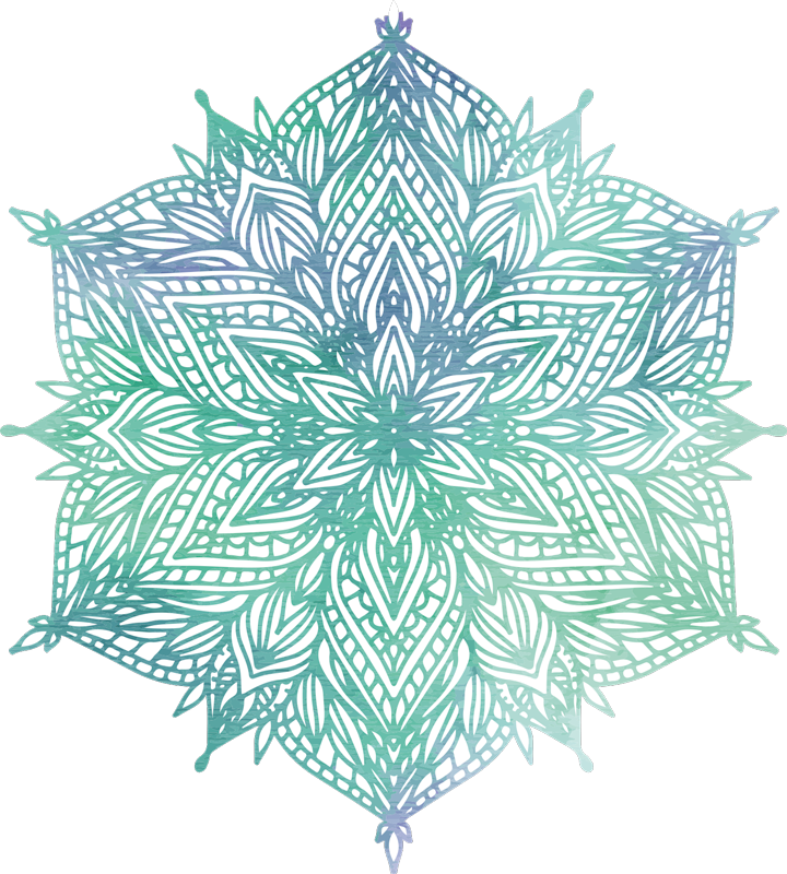 Vinylový koberec do spálne tyrkysová mandala - Tenstickers