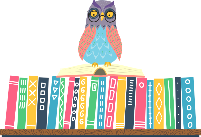 Vinylový koberec do spálne s kreslenou sovičkou v okuliaroch - Tenstickers