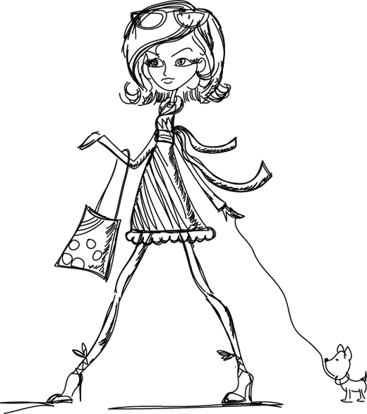 Vinylový koberec do spálne pre štýlové dievčatá - Tenstickers