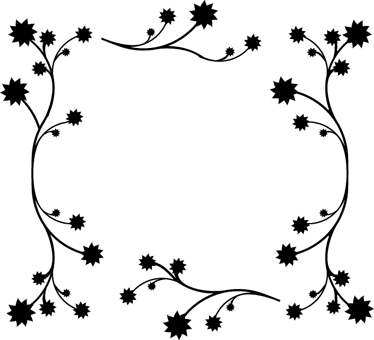 Vinylový koberec do spálne s kvetinovým rámom - Tenstickers