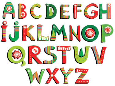 Detský vinylový koberec zelenočervená abeceda - Tenstickers