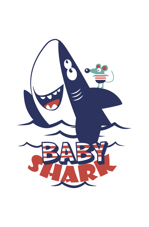 Detský vinylový koberec baby žralok - Tenstickers