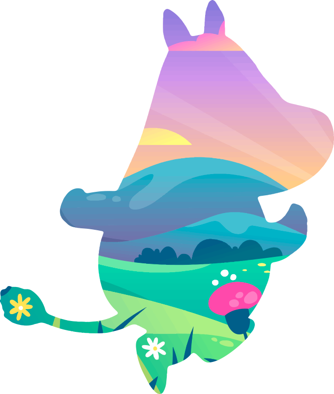 Detský vinylový koberec moomin svet - Tenstickers