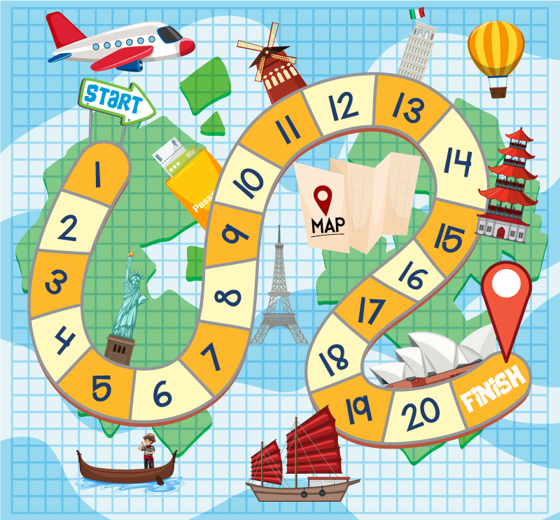 Detský vinylový hry herná mapa - Tenstickers