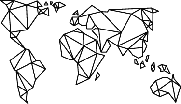 Vinylový koberec s mapou sveta origami dekorácia - Tenstickers