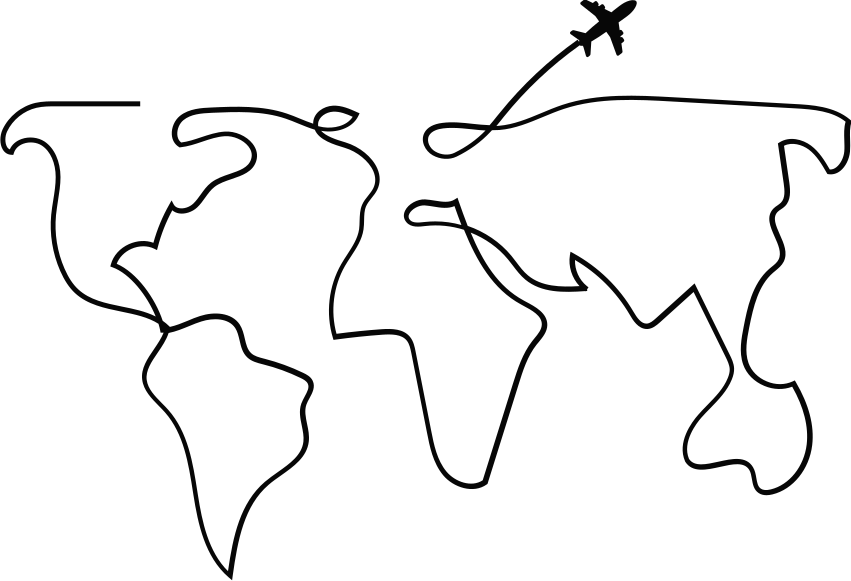 Vinylový koberec s mapou sveta v leteckom pohľade - Tenstickers