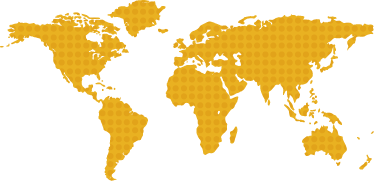 Vinylový koberec s mapou sveta žltý s bodkami - Tenstickers