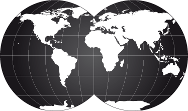 Vinylový koberec s mapou sveta dvojitý zemský glóbus - Tenstickers