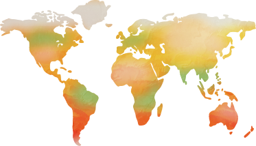 Vinylový koberec s mapou sveta v teplých odtieňoch - Tenstickers