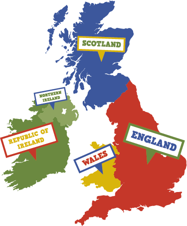 Vinylový koberec s mapou sveta farebná veľká británia - Tenstickers