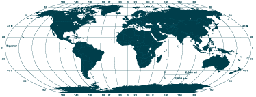 Vinylový koberec s mapou sveta modré meridiány - Tenstickers