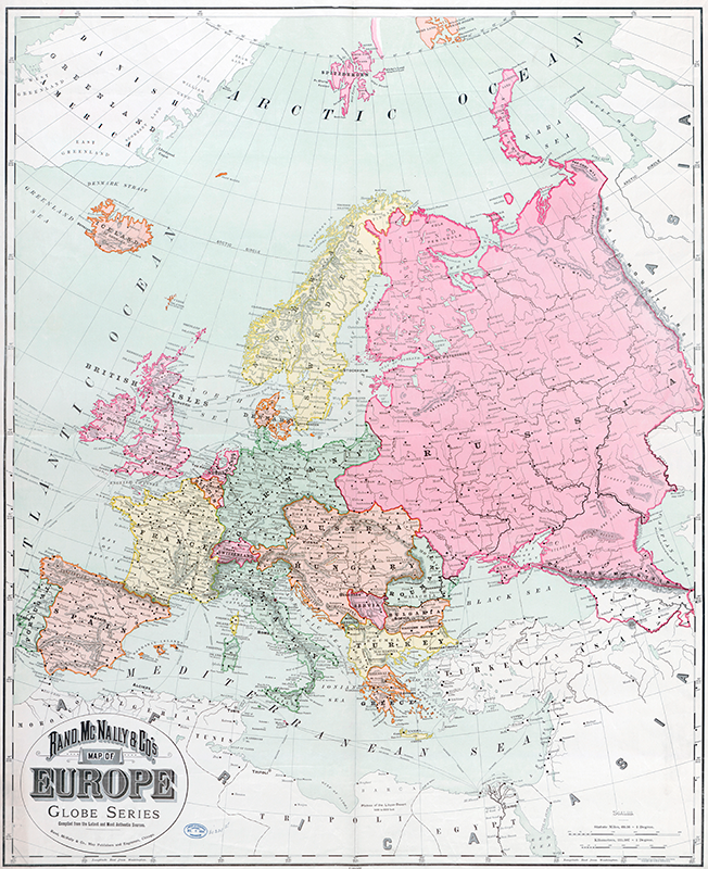 Vinylový koberec s mapou sveta mapa európy 1900 - Tenstickers