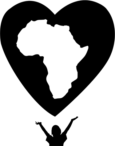 Vinylový koberec s mapou sveta srdce afriky - Tenstickers