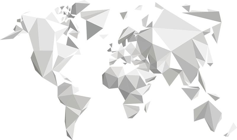 Vinylový koberec s mapou sveta v šedom origami dizajne - Tenstickers