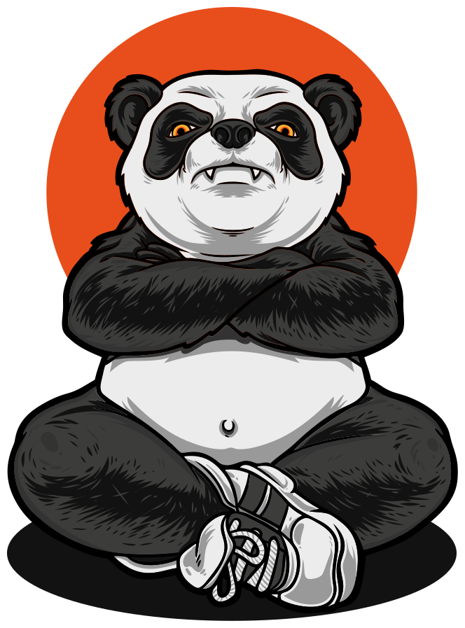 Detský vinylový koberec panda fešák - Tenstickers