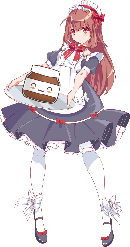 Detský vinylový koberec s anime dievčaťom a nutellou - Tenstickers