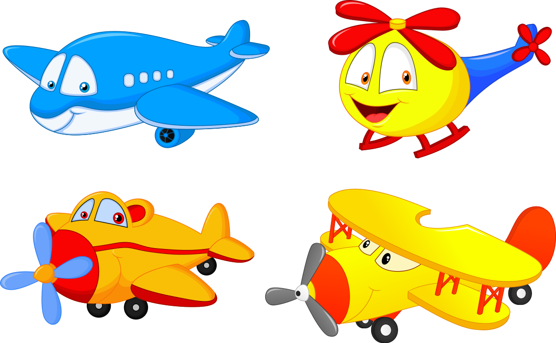 Detský vinylový koberec s lietadlami a helikoptérami - Tenstickers
