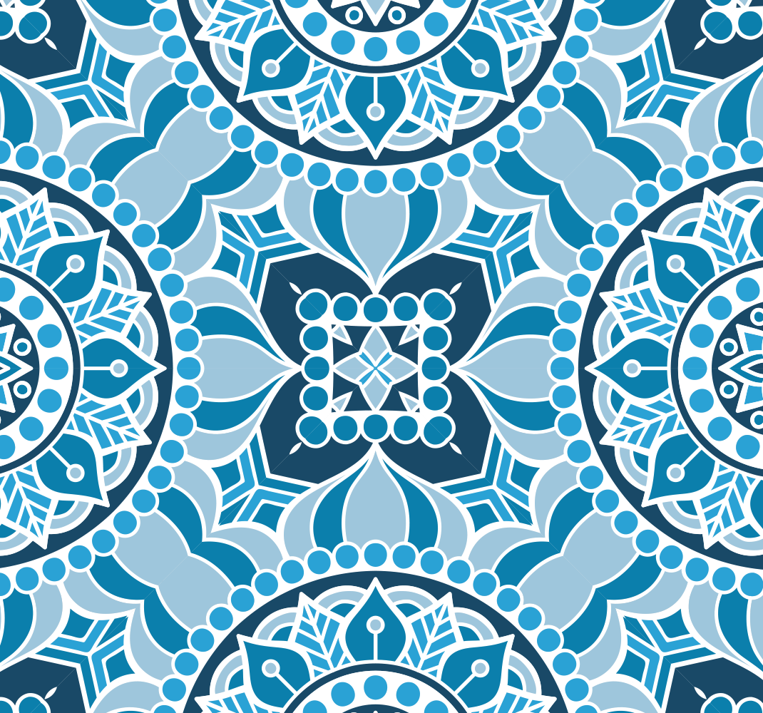 Vinylový koberec do kúpeľne v mandala štýle - Tenstickers