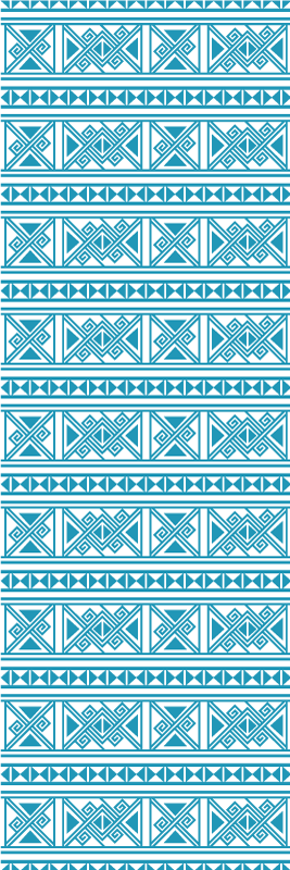 Vinylový koberec do kúpeľne modrý vzor - Tenstickers