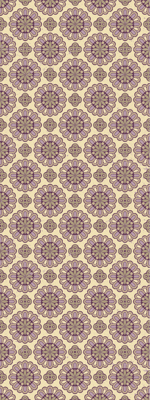 Vinylový koberec do kúpeľne fialová etnická mandala - Tenstickers
