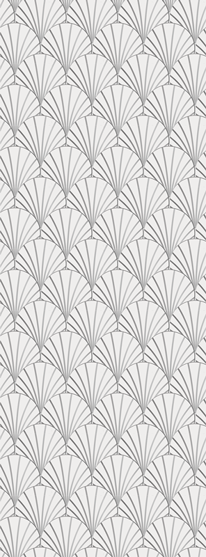 Vinylový koberec do kúpeľne s bielym mušľovým vzorom - Tenstickers