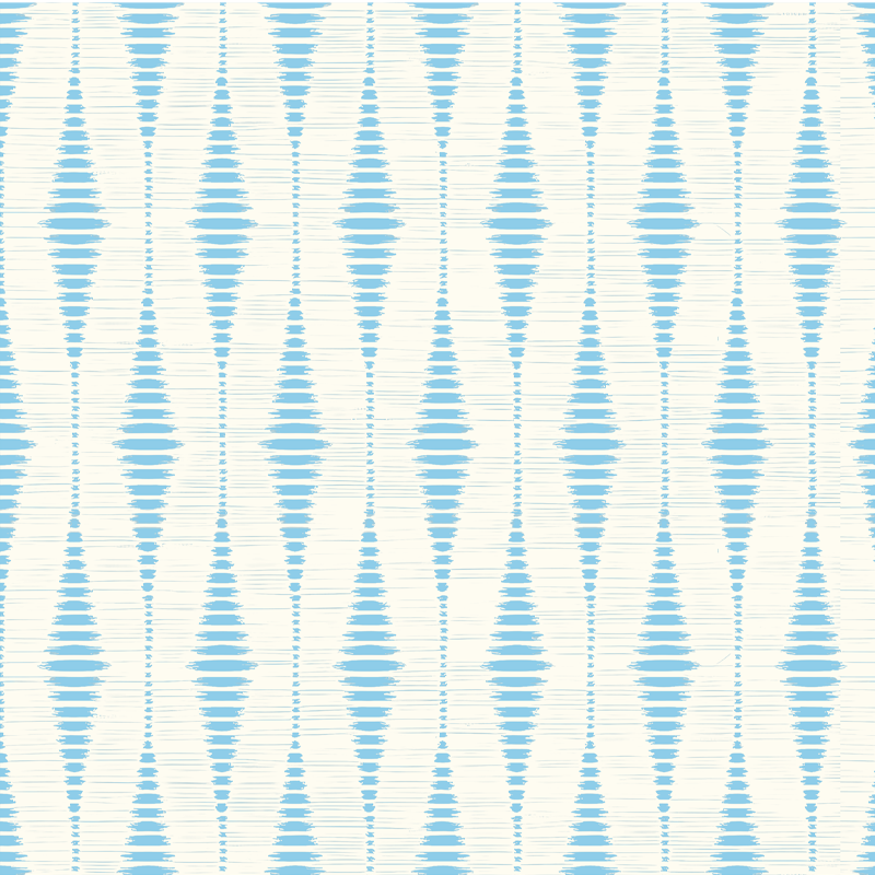 Vinylový koberec s geometrickými tvarmi svetlomodrý ikat - Tenstickers