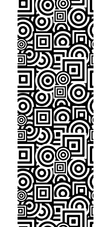 Vinylový koberec do kúpeľne so sústrednými vzormi - Tenstickers