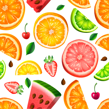 Vinylový koberec do kuchyne s ovocnou bordúrou - Tenstickers