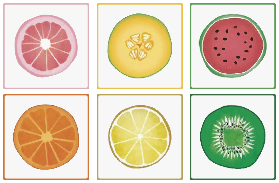 Vinylový koberec do kuchyne krájané ovocie - Tenstickers