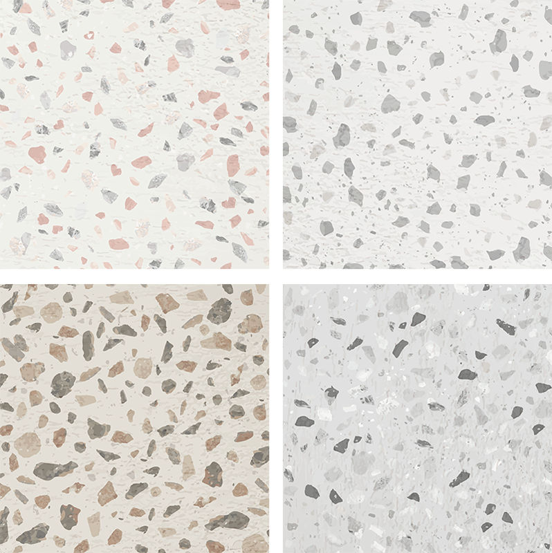Vinylový koberec do kuchyne s terrazzo textúrou - Tenstickers