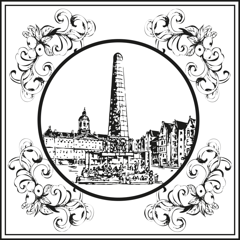 Vinylový koberec do kuchyne námestie dam v amsterdame - Tenstickers