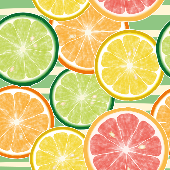 Vinylový koberec do kuchyne s citrusovými nálepkami - Tenstickers
