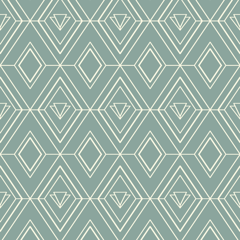 Vinylový koberec do kuchyne art deco geometrický vzor - Tenstickers